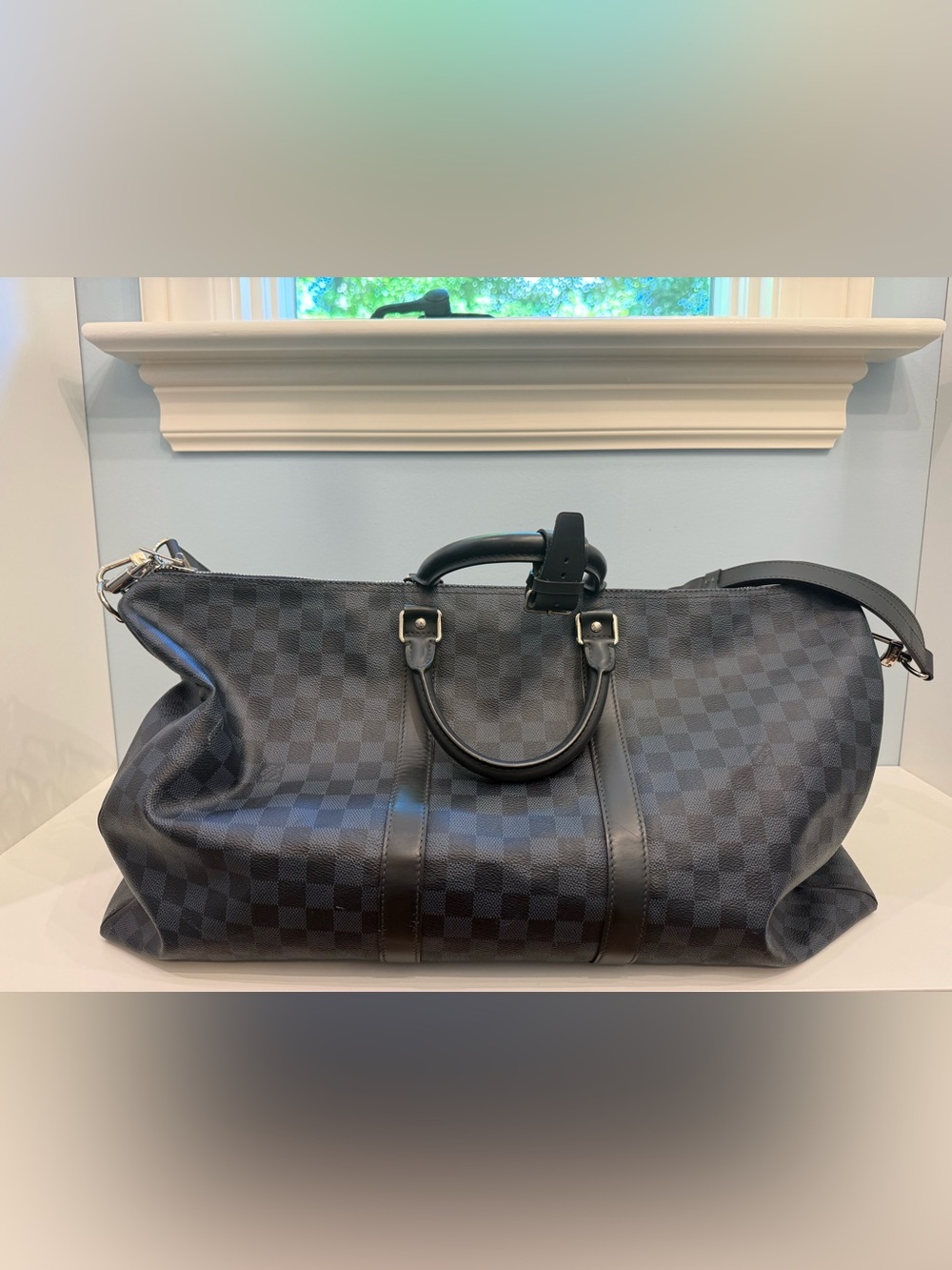 Louis Vuitton Keepall Bandoulière 55 Damier Graphite Bag Made in France